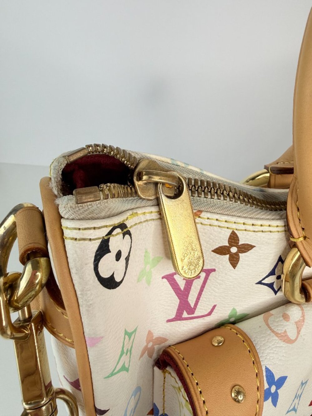 louis vuitton beverly MM monogram multicolor white - Picture 5 of 12